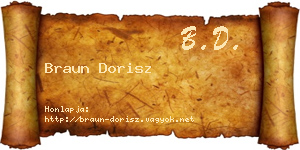 Braun Dorisz névjegykártya